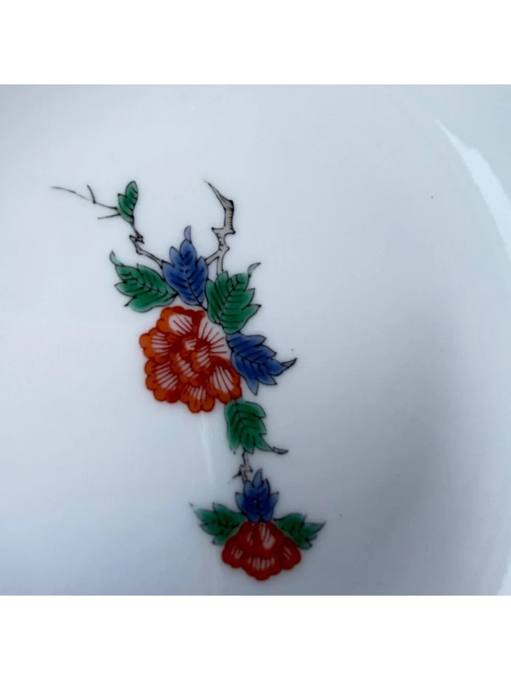 Set of 5 Vintage Japanese Porcelain Floral Bread Plates 5.5